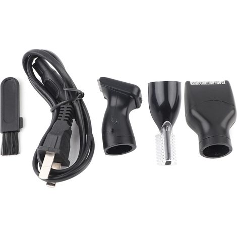 Tondeuse à barbe, à poils du nez, des oreilles et des favoris, rechargeable 4 en 1, prise standard américaine 110 V. (1/5)