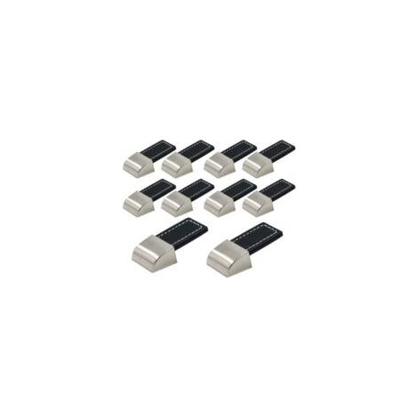 10-teiliges Set Leder-Schubladengriffe, schwarze Schrankgriffe, Leder-Möbelgriffe mit Schrauben für Schränke, Küchen und Türen – Crezuo