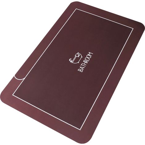 Tapis De Douche En Daim Absorbant Séchage Rapide Antidérapant Pour Salle De Bain Lavable 40x60cm (1/2)