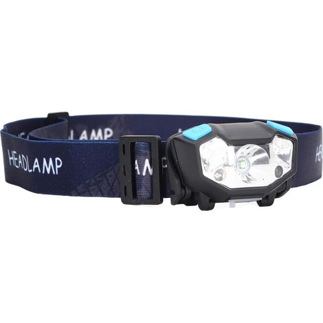 Lampe Frontale Haute luminosité 300 Lm, 5 Niveaux d'intensité, Rechargeable par USB, étanche, avec Capteur de Main (distance de Détection : 10 cm), Idéale pour la Pêche, les (BLACK) (1/5)