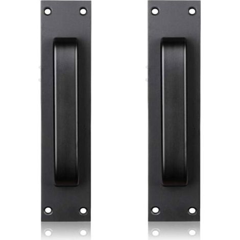 Kaelt - Poignée de porte coulissante noire pour cuisine/mobilier/armoire/armoire/poignée de tiroir pour foulards de porte de grange (1/5)