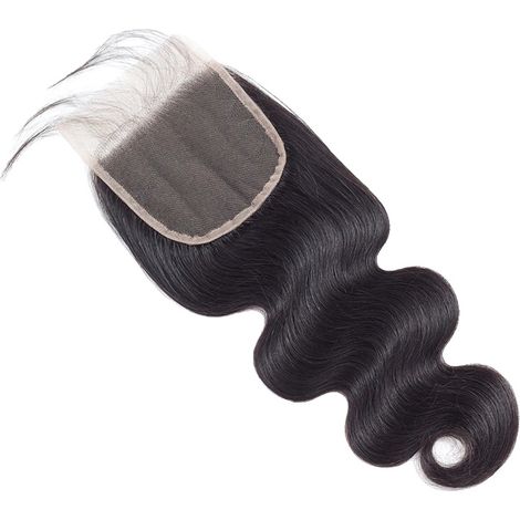 Cierre de encaje ondulado, cabello Remy, atado a mano, densidad del 150%. (1/2)