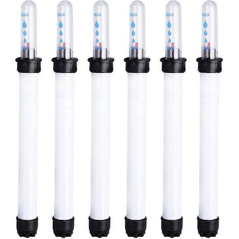 Indicateur de niveau d'eau (lot de 6) - Jauge de niveau d'eau pour pots de fleurs - Alerte de manque d'eau-20.00X2.00X2.00CM-White (1/4)