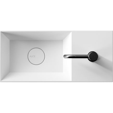 Lavabo Spy appoggio/sospeso 55x25 rettangolare in ceramica bianco