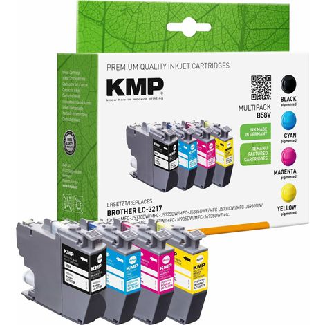 KMP Tintenpatronen Multipack B58V ersetzt Brother LC3217