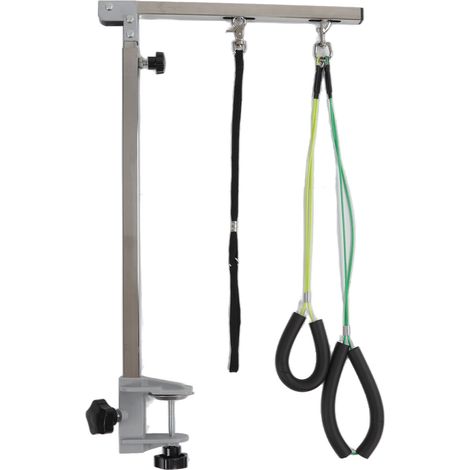 Bras de table de toilettage pour chiens, réglable en hauteur, 89 cm (35 po), pliable, avec pince et laisse. (1/5)