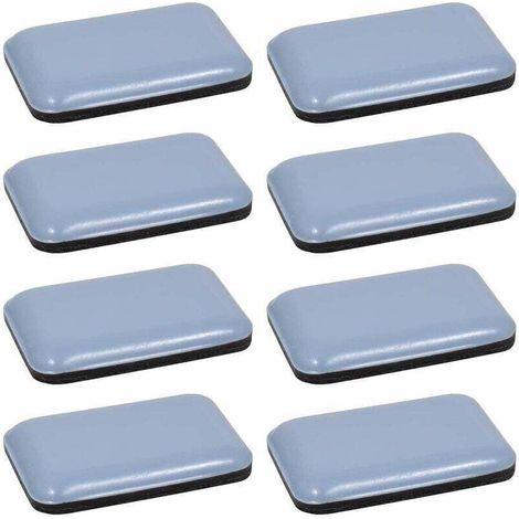 8x Patin glisseur téflon Teflon PTFE autocollant adhésif rectangulaire 35 x 25 mm Protection Sol Parquet Pied Chaise Meuble