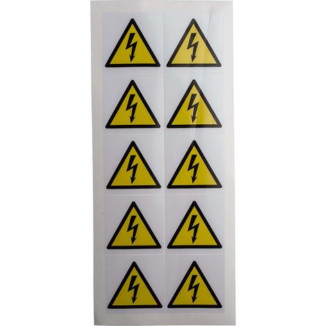 Étiquette de sécurité Noir/Blanc/Jaune, "" ( Prix pour Sachet de 250 )