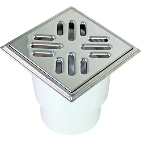 Grille de Sol Ouverte en PP, 16x16 cm - Grille de Sol Droite avec Grille en Acier Inoxydable, 1 Unité (1/3)