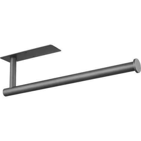1 Porte-Rouleau Acier Inoxydable, Support Mural Auto-Adhésif ou à Percer, Pour Cuisine et Salle de Bain (1/5)