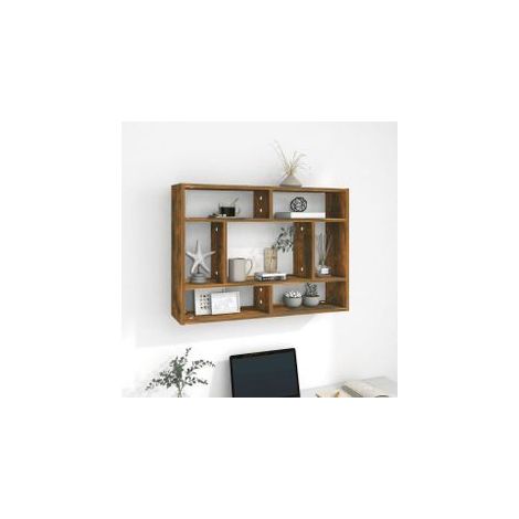 Étagère murale Chêne fumé 75x16x55 Bois d'ingénierie (1/5)