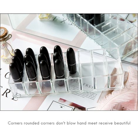 Organisateur Cosmétique Transparent 8 compartiments Box PS Material 280g Portable Grand Capacité (1/5)