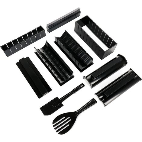 Ensemble de 10 moules à sushis, kit de fabrication de boulettes de riz japonaises pour la cuisine à domicile (1/5)