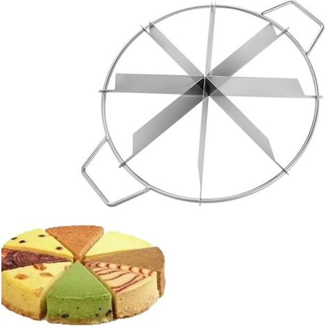Tagliatorta: Divide la torta in fette uniformi. Divisore per torta: Divisore per 8 fette. Risparmia tempo per feste, compleanni e matrimoni. (1/5)