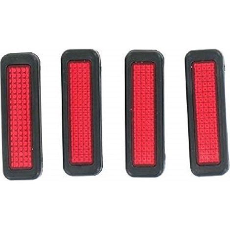 TRADE SHOP - Coppia Protezioni Portiera Con Catarifrangenti 4.5cm Salvaporta Paracolpi Esterno Auto -