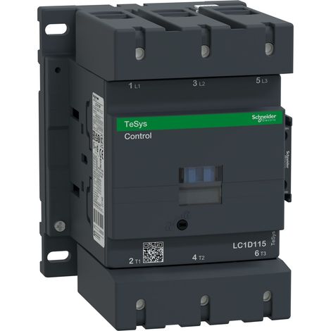 Contacteur TeSys LC1D 3P AC3 440V 115 A bobine 24 V CC - LC1D115BD (1/3)