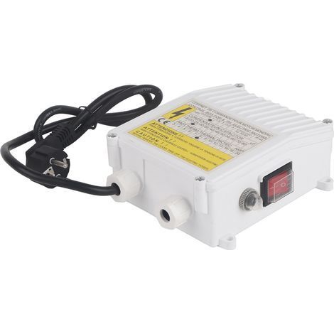 Pump Control Box Bulit in Thermal Protection Circuit Breaker Controller for Deep Well Submersible Household Suction Pumps 0.75KW 1HP 40uf 18A EU Plug 220V (1/5)