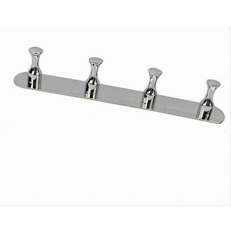 Trade Shop - Appendiabiti Con 4 Ganci Per Accappatoio Bagno Casa A Parete Contemporaneo 59748 - (1/2)