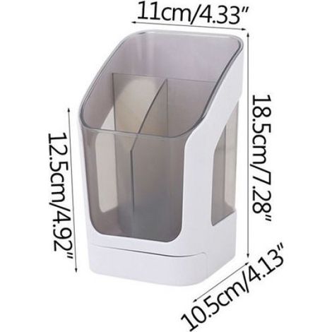 Set di 2 porta bacchette multifunzionali, forchette, cucchiai, contenitore da cucina, vassoio di scolo, contenitore (1/5)