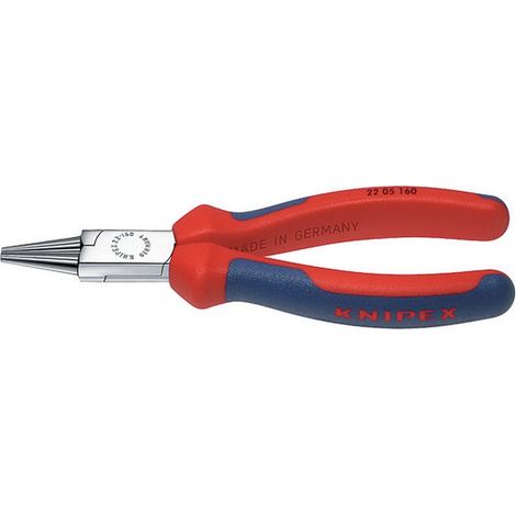 KNIPEX 22 05 160 Pinza a becchi tondi con manici comfort cromata 160 mm