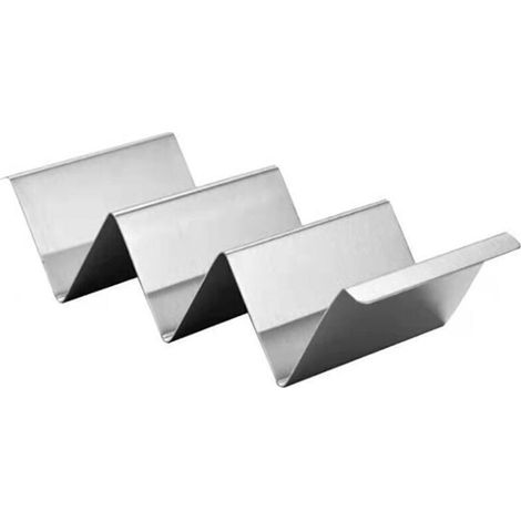 Support Tacos en Acier Inoxydable,Wave Burrito Clamp Support de Tacos Gadget de Cuisine pour Tenir des Tacos, Sandwichs, Pain,Hot Dogs et Crêpes (1/4)