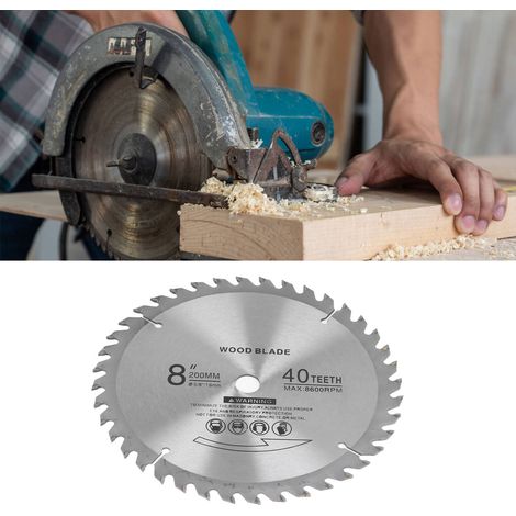 Lame de scie circulaire électrique en carbure de 8 pouces à 40 dents (lame de scie pour le travail du bois) (1/5)