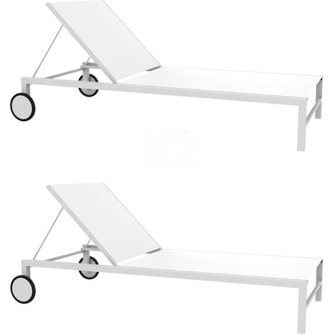 garbar SHIO Set 2 Tumbona Exterior Blanco