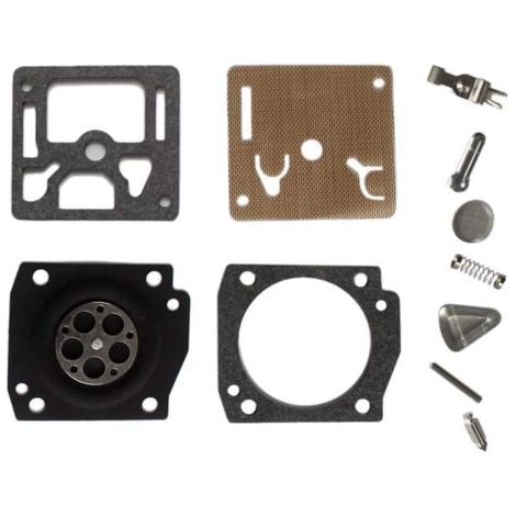 1 - Kit Réparation Membrane - Carburateur Zama RB-122 - Compatible Tronçonneuse Husqvarna 340 345 346XP - Pièce Rechange Moteur - Noir - 5x5x2cm