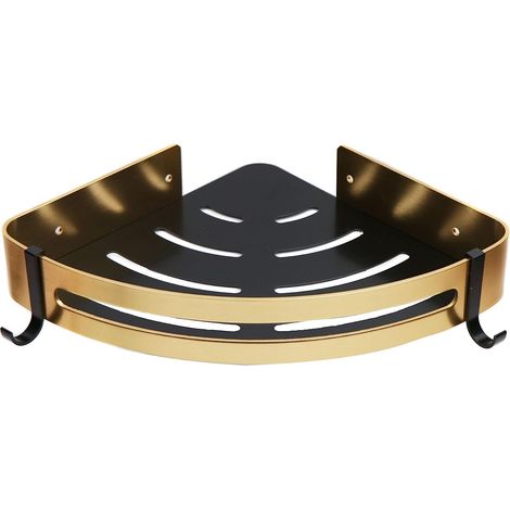 Étagère d'angle de douche avec autocollant pour accessoires de cuisine et de salle de bain - Aluminium Space (1/5)