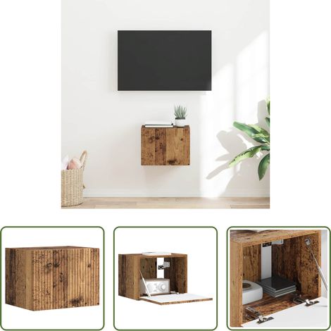 Bois ancien - Meuble TV mural Bois Ancien 60 x 31 x 29.5 cm Bois d'ingénierie (1/5)