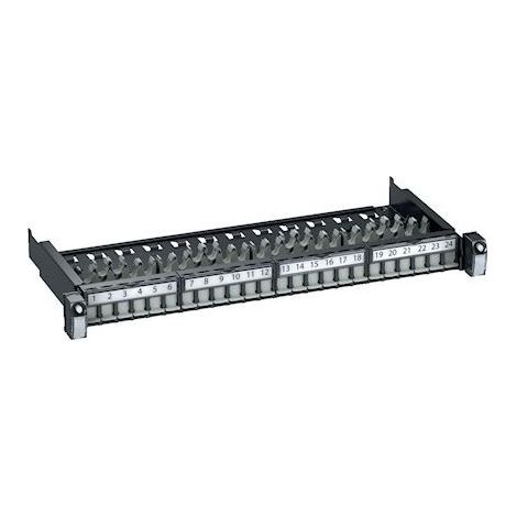 Panneau 19P coulissant évolutif 1U 24 ports équipé S-One RJ45 cat6 non blindés Actassi Schneider (1/2)