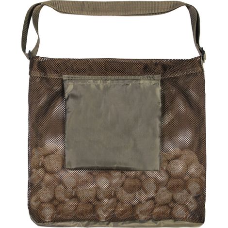 Sac de cueillette pour champignons, Cordura Oxford mesh, 42x45cm avec sac extra et strap ajustable, noir ou brun (1/5)
