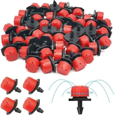 Ecleanfy - Goutteurs d'irrigation,100pcs réglables et écologiques,Arroseurs pour jardin, Kits de système goutte à goutte,Flow Drip Head-4/7 mm