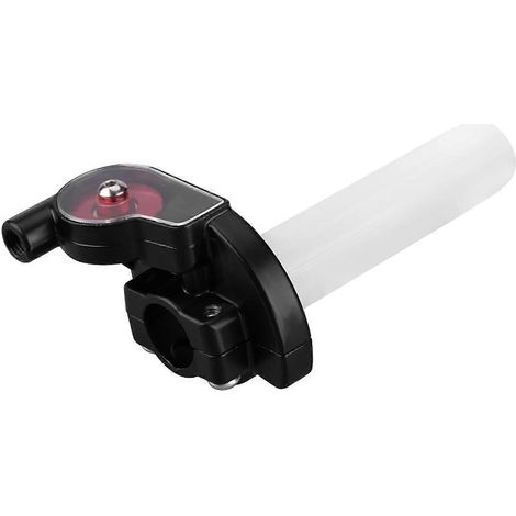 Poignées d'accélérateur de 22 mm pour motos tout-terrain, avec fenêtre de visualisation, poignée à molette rouge (1/5)