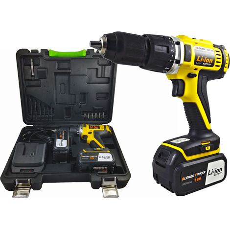 Lupex Shop - Trapano avvitatore con percussione cordless impugnatura morbida 18V 3ah li-Ion - EGCD18-STAR (1/3)