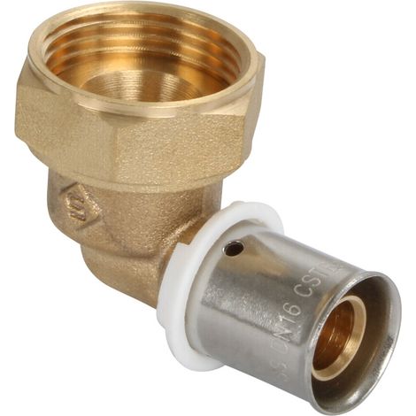 Garis Somapress Racor codo PER acero inoxidable 16 mm