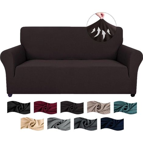 Elastischer Sofabezug 2 Sitzer, rutschfest & waschbar, Jacquard Couchüberzug mit Armlehnen (1/5)