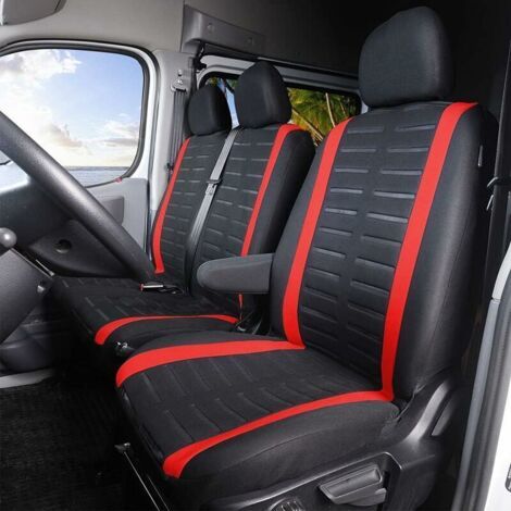 NALOOKAMIC Housse Siege Voiture Couvre Universal Fit La Plupart des Camions Camionnette Bus Siège Avant 1 + 2 (3 Places) Housses de Sieges Universelles Housse Couverture Jeu Complet en Tissu Lavable,,