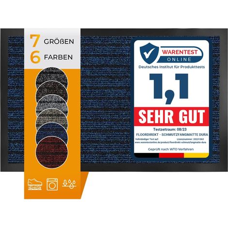 Tapis entrées commerciales, halls d'immeuble, Bleu 40 x 60 cm