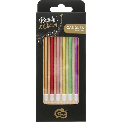 Velas metálicas B&C de 13,5 x 0,4 cm (6 unidades)