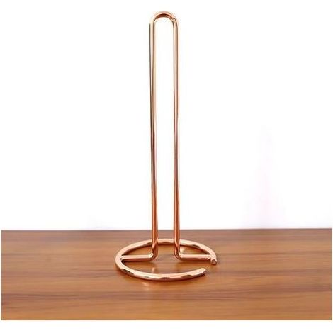 Or rose-Support de Rouleau de Papier, Porte-Rouleau de Cuisine Portable en Acier Inoxydable Or Porte Rouleaux Papier Toilette Vertical en Acier Support Distributeur de Papier (1/5)