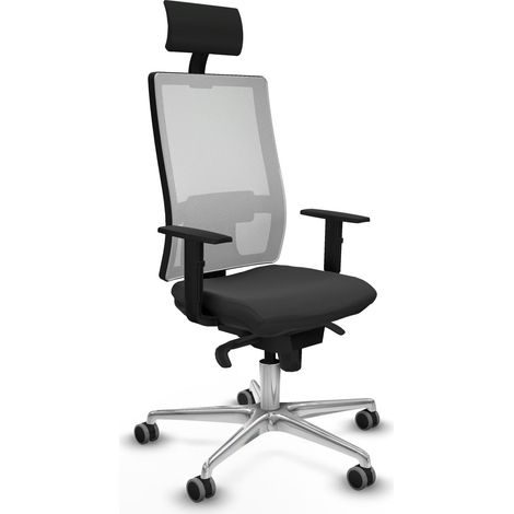 Chaise de bureau piqueras y crespo Hornas gris foncé similicuir (1/2)