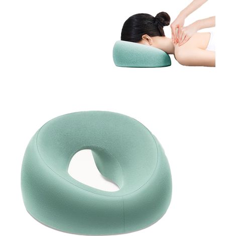 Filiyano – Oreiller facial pour position – (AZC) Oreiller facial pour position ventrale, oreiller de massage, oreiller facial appui-tête vert (1/5)