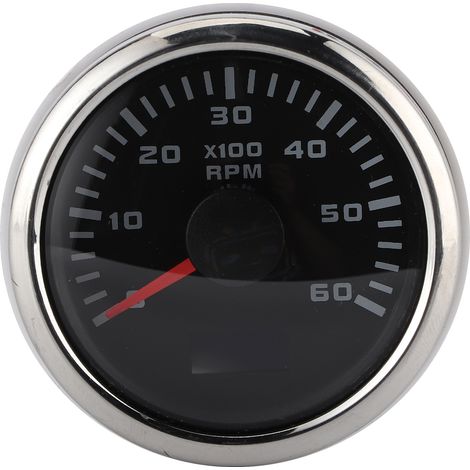 Compte-tours LCD 52mm 2 pouces 6000 tr/min pour voiture, moteur hors-bord, engins de chantier et moto (1/5)