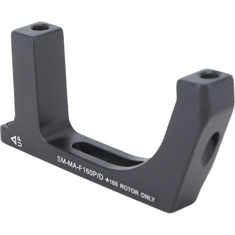 Adaptateur de frein à disque en alliage d'aluminium, support de montage noir, accessoire de conversion pour vélo de route, roue avant 160 mm (1/5)