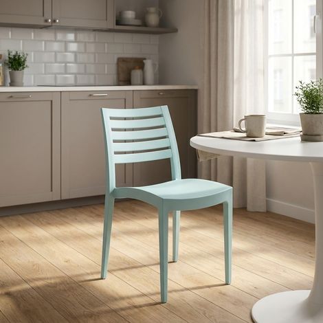 Chaise empilable polypropylène pour maison endroits publics et extérieur Grand Soleil Firenze - Vert foncé