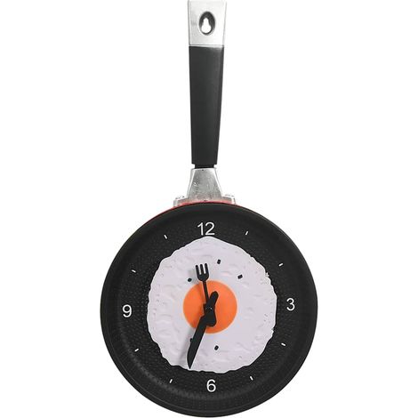 325164 Wall Clock with Fried Egg Pan Design 18,8 cm CFW49503 (1/5)