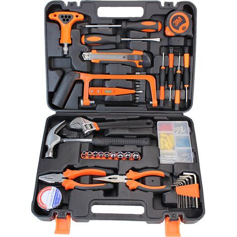 Coffret à Outils, Kit d'Outils Manuel Complet avec Boîte de Rangement, Idéal pour Réparations Domestiques et Bricolage, 82 pièces