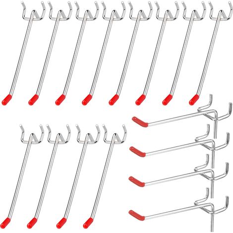 Crochet Métallique pour Panneaux Perforé 30 Pièces Assortiment Crochet pour Panneaux Perforé (1/5)