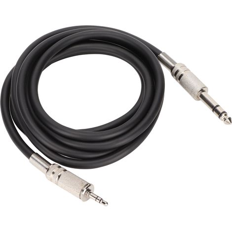 Câble adaptateur stéréo 6.35mm mâle vers 3.5mm pour amplificateurs téléphone, 2m professionnel (1/5)
